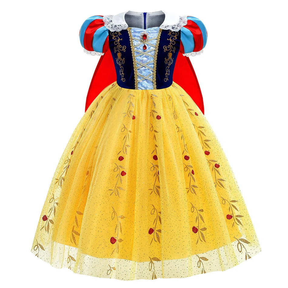 Vestido Infantil Princesa Branca de Neve