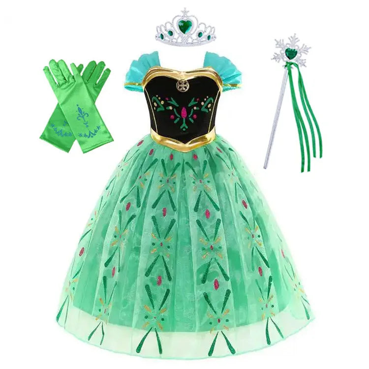 Vestido Infantil Princesa Anna Frozen